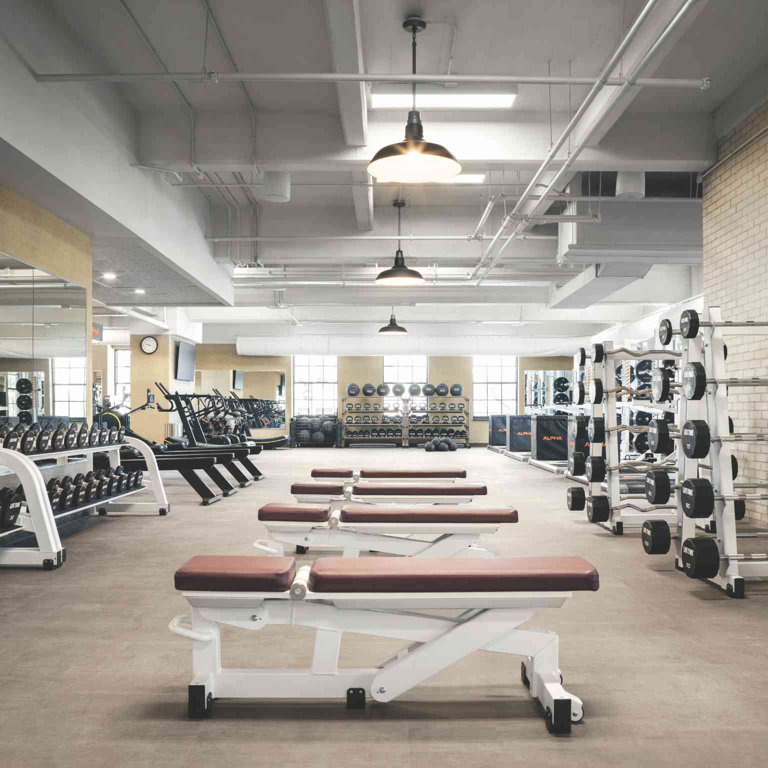 inside the fitness floor at Life Time