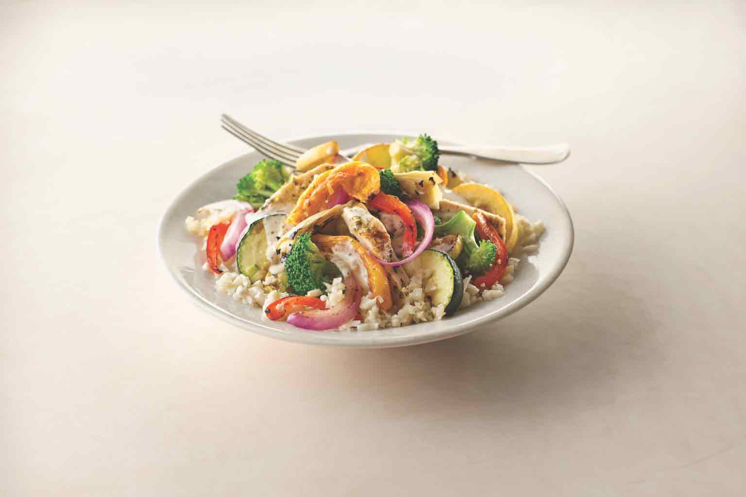 a healthy meal high in protein and carbs