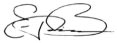 signature of authorized signing officer