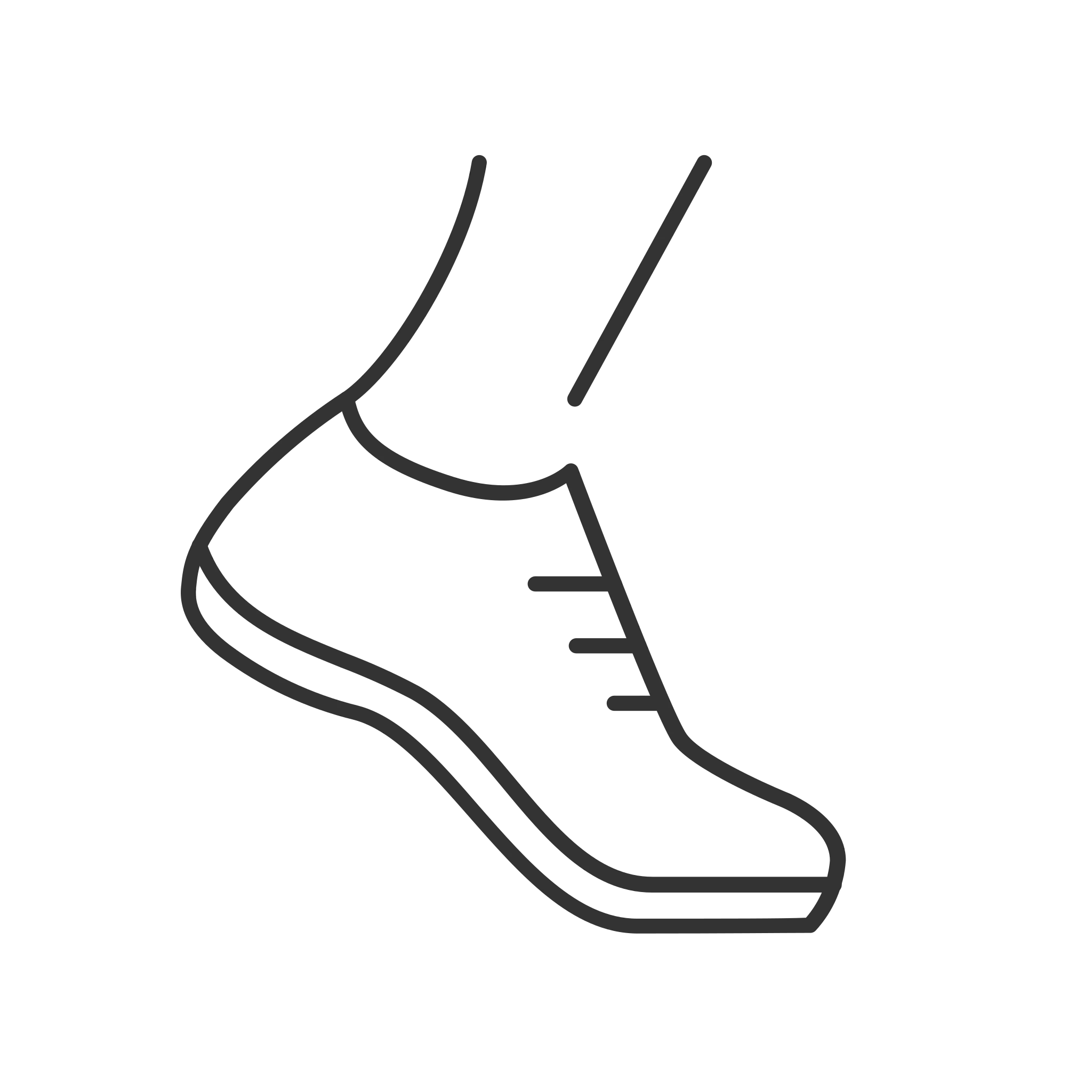 icon of a foot with running shoe on