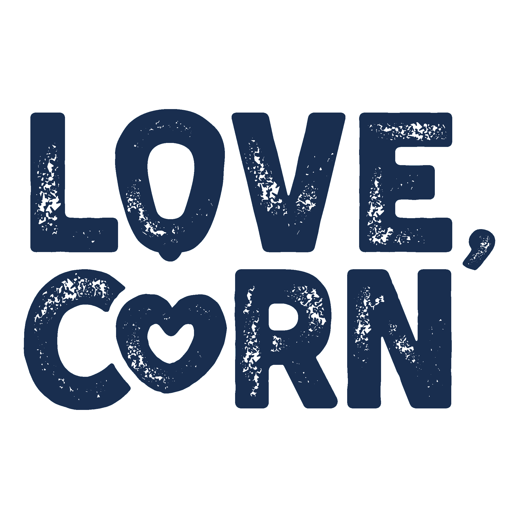 Love, corn logo