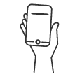 Drawing of a hand holding a phone