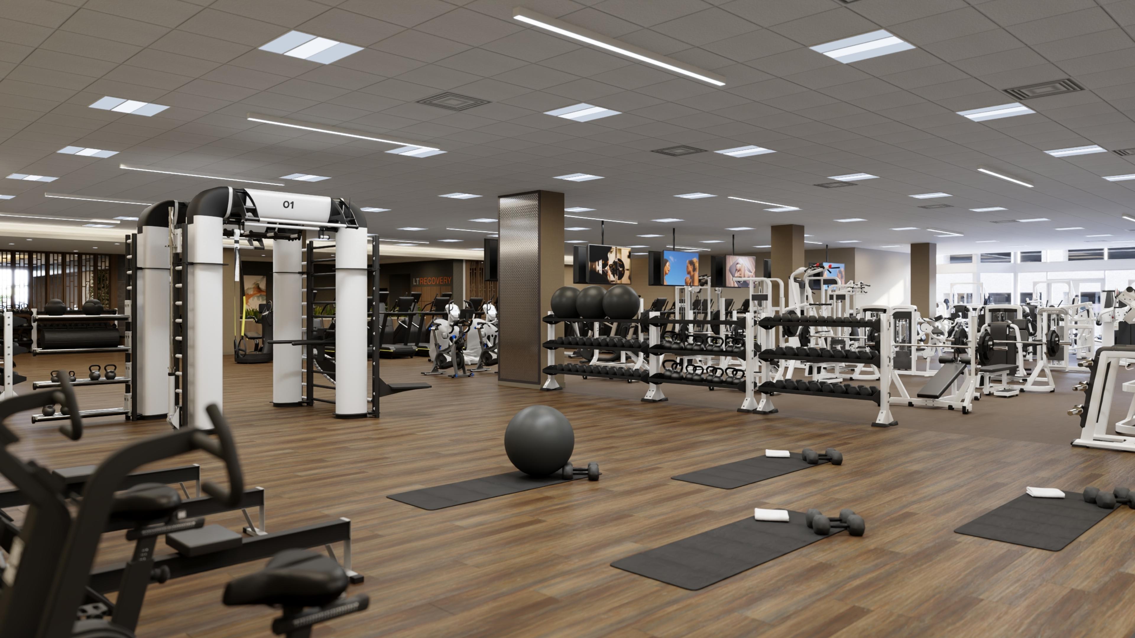 fitness floor at Life Time Boulder