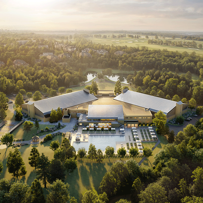 Exterior of a Life Time building