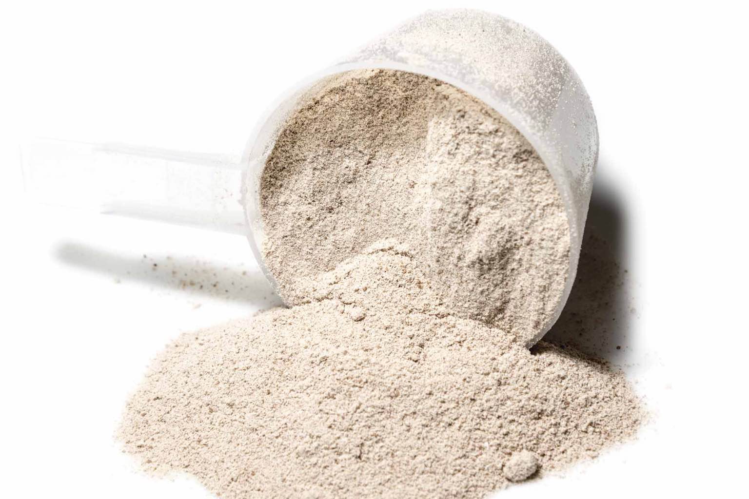 A scoop of protein powder.
