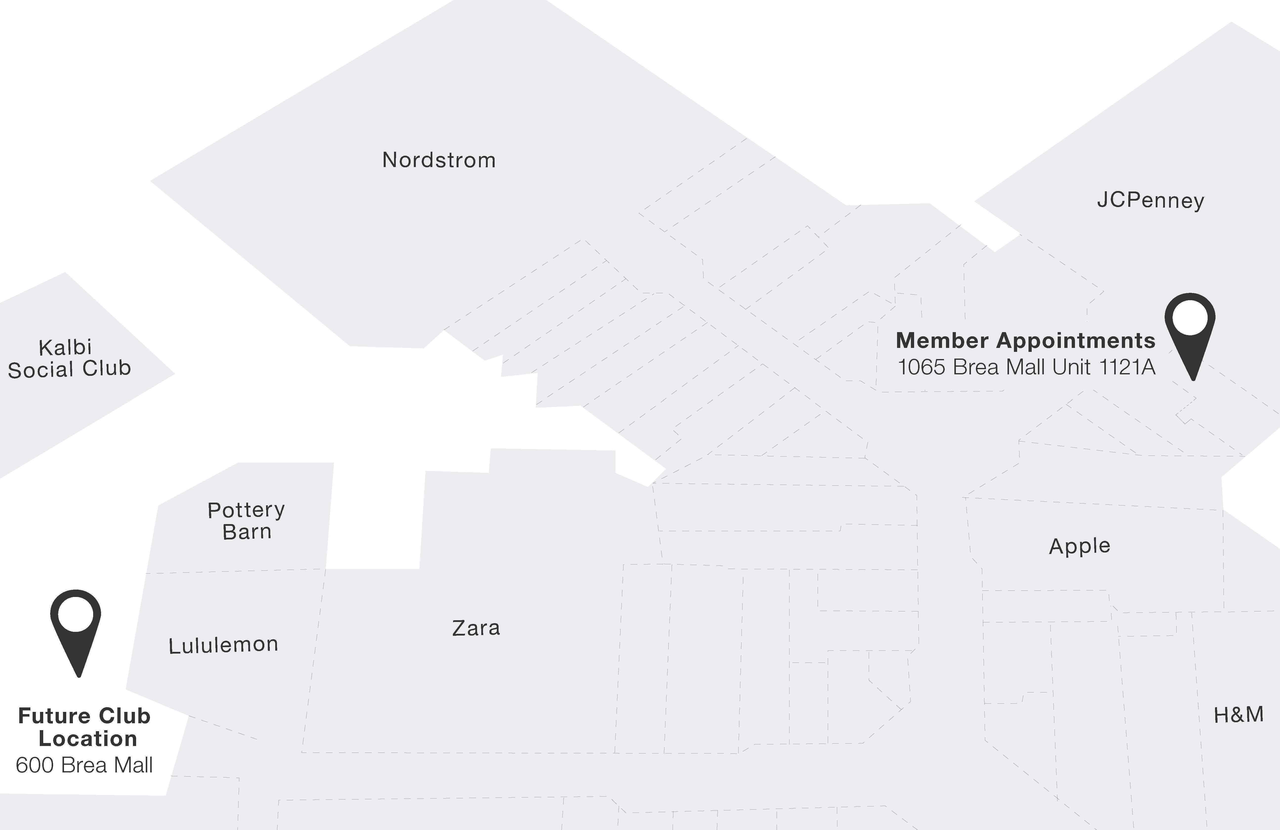 illustrative map of Life Time location