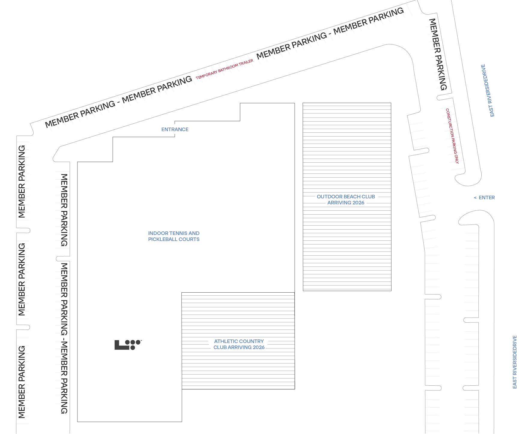 parking map of Life Time Eagle