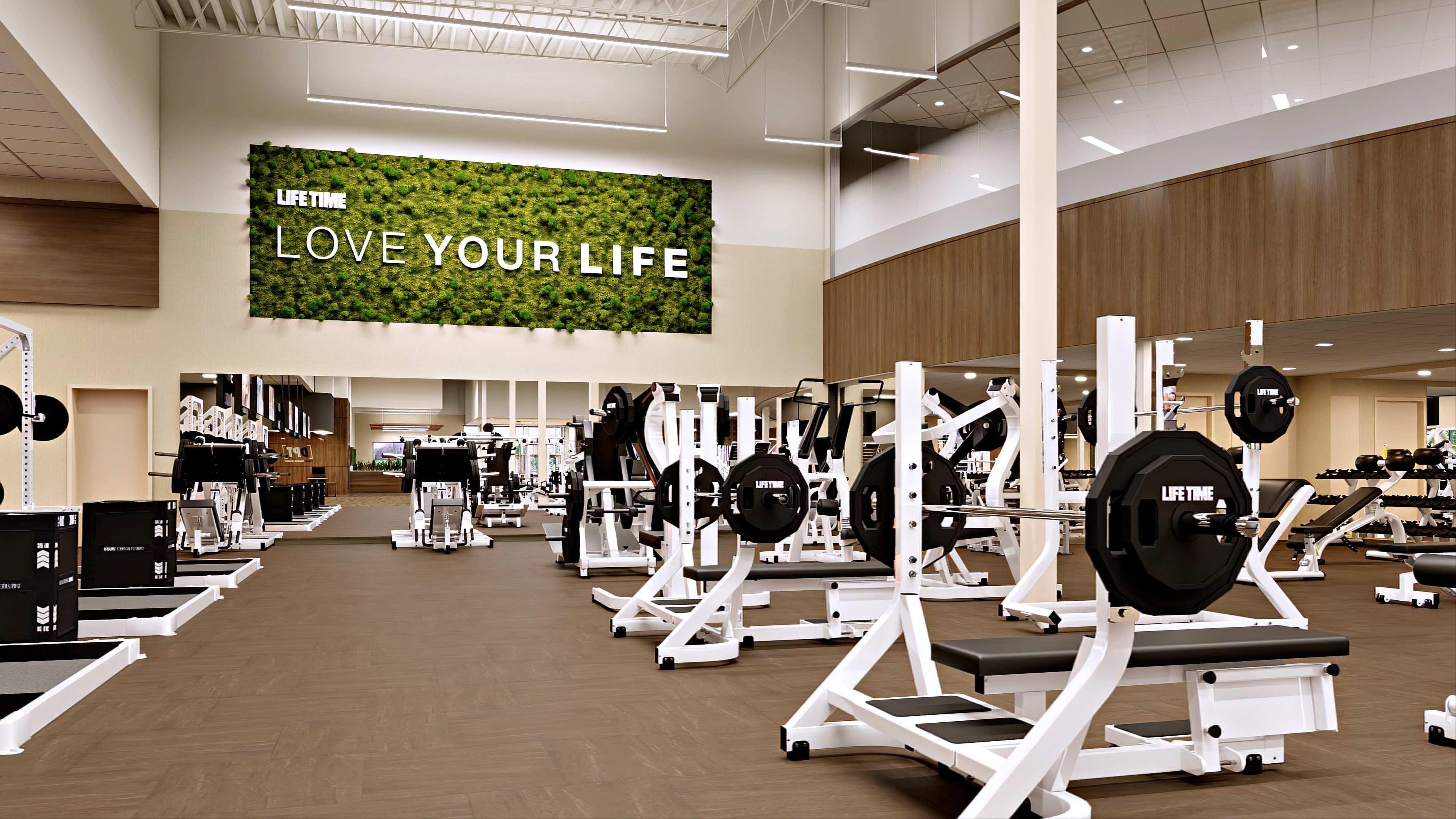 fitness floor at Life Time