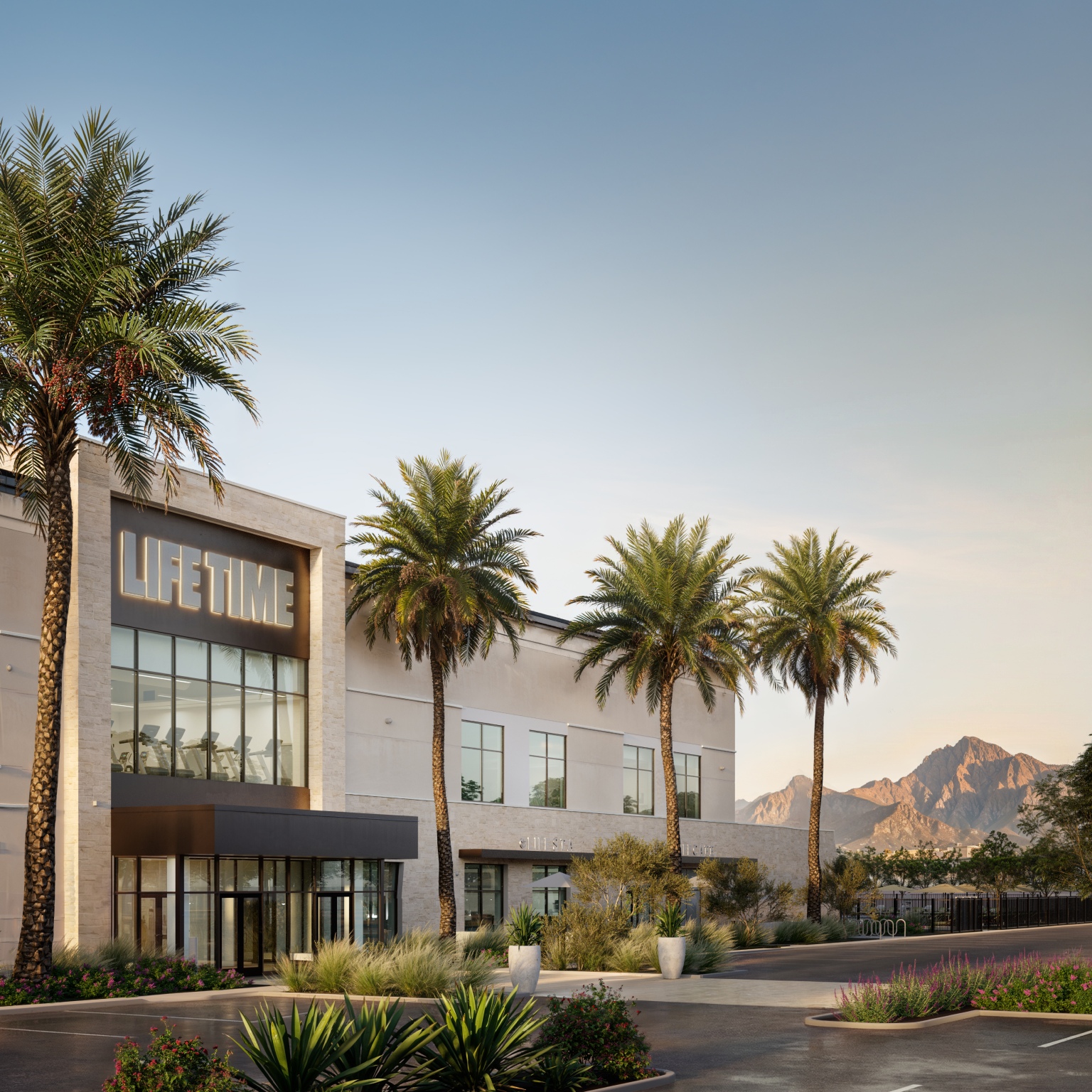 Exterior of a Life Time building.