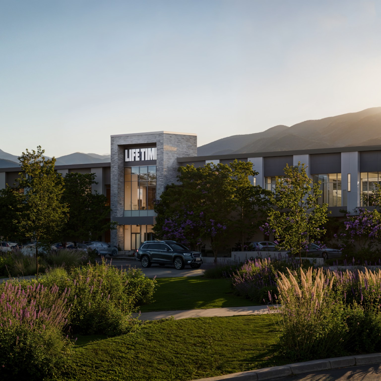 Exterior of a Life Time building