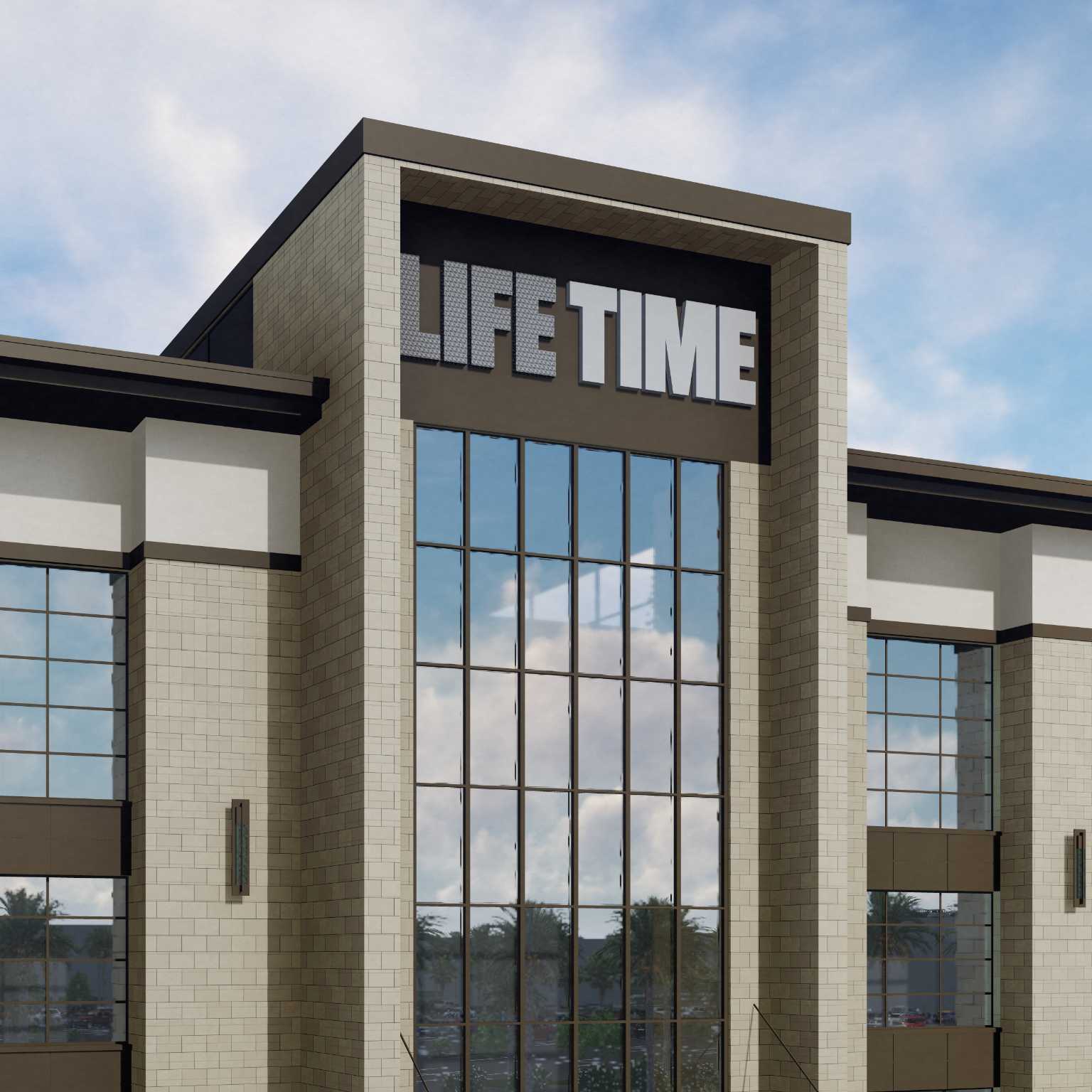 Exterior of a Life Time building.