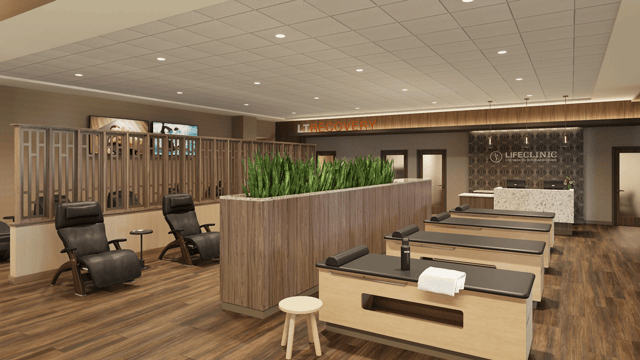 recovery room at Life Time