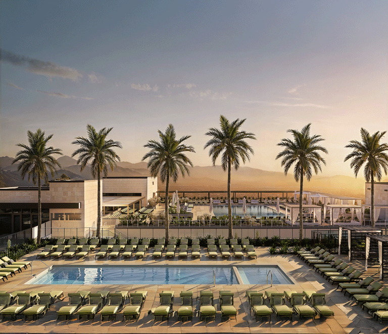 outdoor pool at Life Time