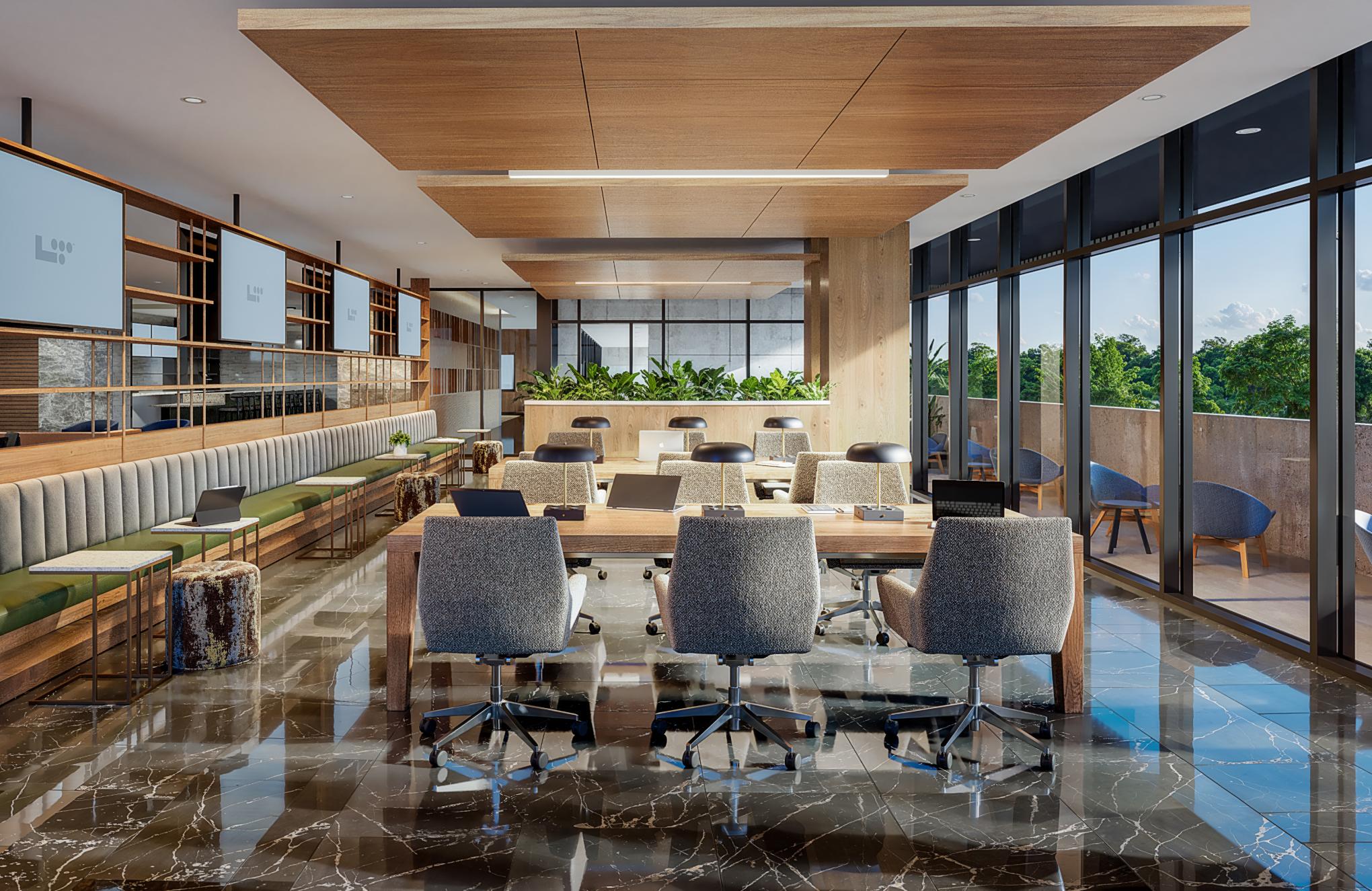 work lounge at Life Time