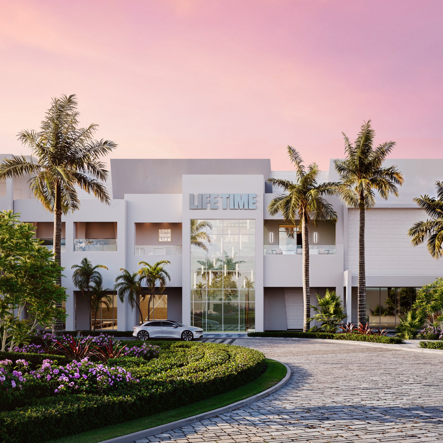 Exterior of a Life Time building