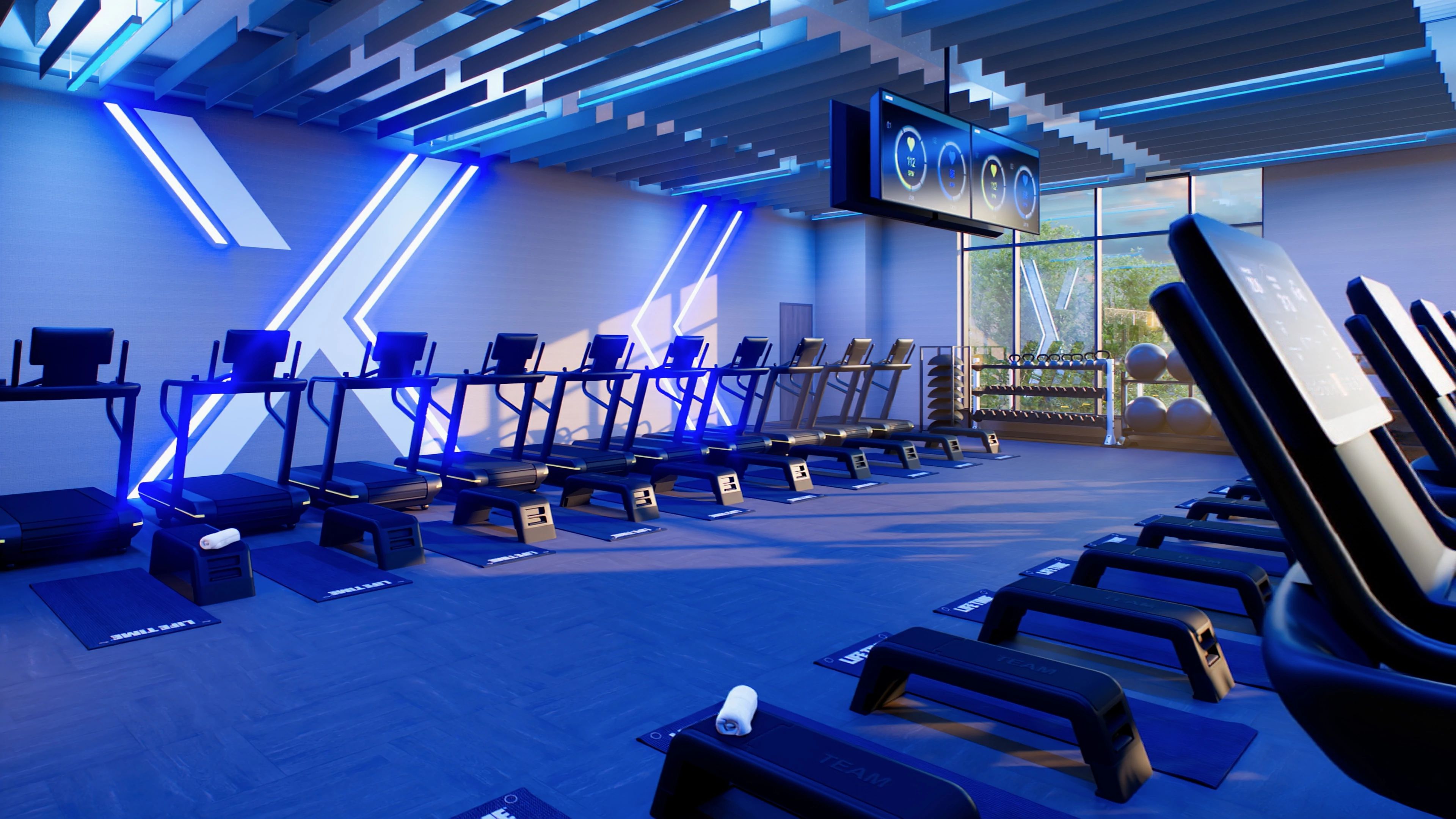 inside GTX studio at Life Time