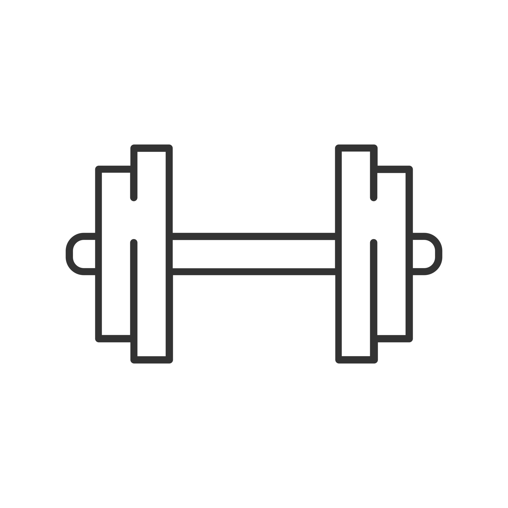 A barbell icon